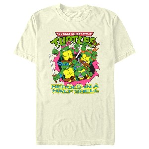 Men's Teenage Mutant Ninja Turtles Retro Heroes in a Half Shell T-Shirt - 1 of 4
