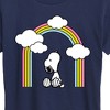Women's - Peanuts - Snoopy Looking Up Rainbow Short Sleeve Graphic T-Shirt - 2 of 4