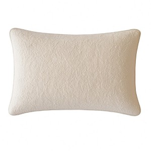 TopComfy Support Pillow Homey Cozy Textured Throw Pillow for Minimalist and Serene Interiors, Beige, 17"*17"*10" - 1 of 4