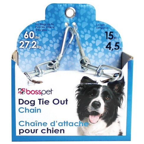 Pdq Silver Steel Dog Tie Out Chain Large Target