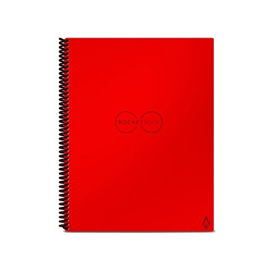 Core Smart Spiral Reusable Notebook Dot-Grid 32 Pages 8.5"x11" Letter Size Eco-friendly Red - Rocketbook