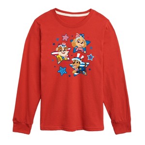 Boys' - Paw Patrol - Americana Long Sleeve Graphic T-Shirt - 1 of 4