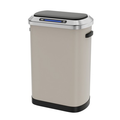 Dolonm 50L Smart Sensor Trash Can - Automatic Motion-Activated Lid, Stainless Steel, Hands-Free, Silent Closing