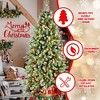 SKRAN 6FT Premium Frosted Artificial Christmas Tree, Hinged Xmas Tree with Pine Cone, Red Berry and Sturdy Metal Stand for Indoor Decoration - 4 of 4