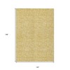 Gold And Ivory Floral Washable Indoor Outdoor Area Rug - 3 of 4