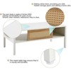 ALEXOUN 40.16Inch Coffee Table - Rattan Design Farmhouse Coffee Table with Storage,Easy to Clean - Center Table for Living Room, Bedroom,Office - 2 of 4