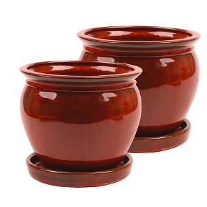 Southern Patio 8″ Wisteria Planter, Oxblood (2 Pack) - Southern Patio - 1 of 3