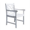Solhome Heraldo White Farmhouse Wood Patio Armchair - 2 of 4