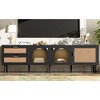 Grungis 2 Drawers TV Stand for TVs Up to 80 Inch,Console Table with 3 Cabinets and LED Light for Bedroom,Living Room - 2 of 4