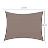 13' x 20' Sun Shade Sail Canopy Outdoor Shade Sail Cloth for Patio Deck Yard with D-Rings and Rope Included - 3 of 4