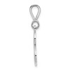 Black Bow Jewelry 14k White Gold, Maci Collection, LG Filigree Script Initial B Pendant - 2 of 4