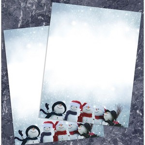 Great Papers Magical Snowmen Christmas Letterhead Multicolor 50/Pack (2021111) - 1 of 4