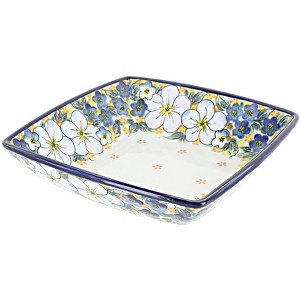Blue Rose Polish Pottery 360 Millena Square Serving Bowl - 1 of 2
