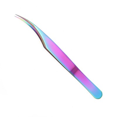 Unique Bargains Women's Dolphin Eyelash Extension Tweezers Assorted Color 1 Pc