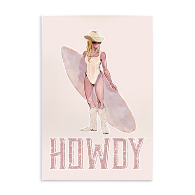 Stupell Industries Howdy Coastal Cowgirl Wall Plaque Art