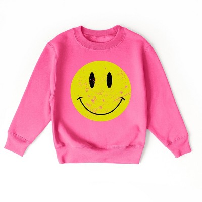 The Juniper Shop Distressed Smiley Face Youth Graphic Sweatshirt