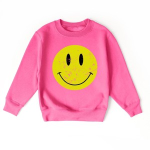 The Juniper Shop Distressed Smiley Face Youth Graphic Sweatshirt - 1 of 3