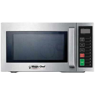 Magic Chef MC99MST Countertop Microwave Oven, Small Microwave for Compact  Spaces, Kitchen Microwave, 900 Watts, 0.9 Cubic Feet, Stainless Steel