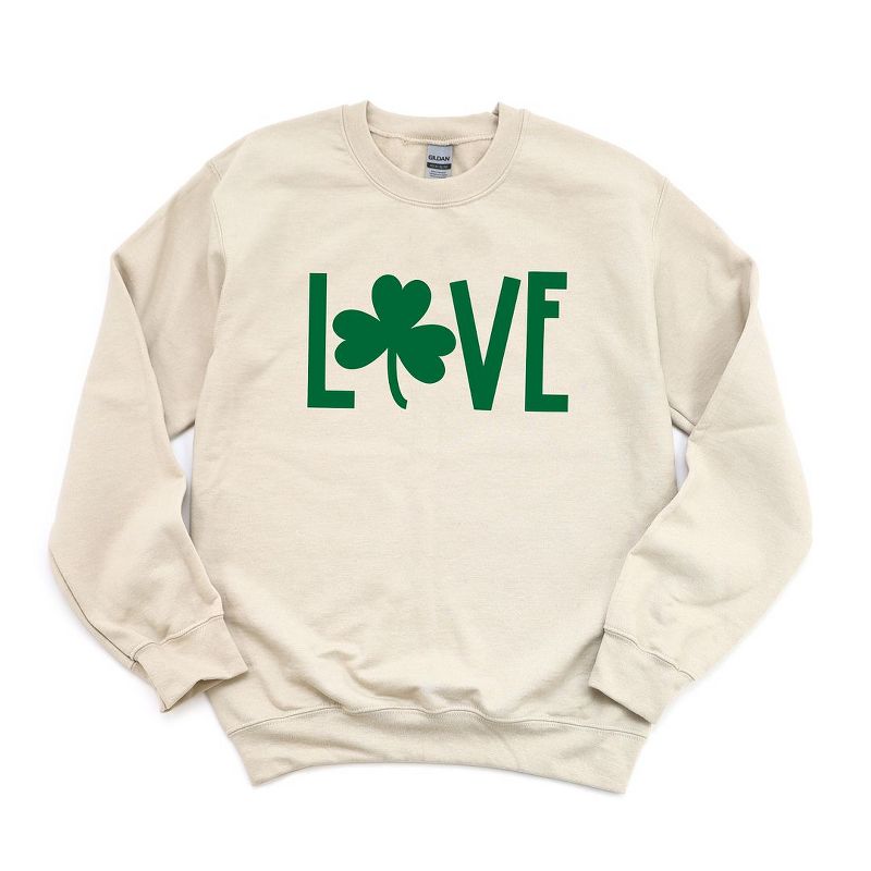 Simply Sage Market Women's Graphic Sweatshirt Love Clover St. Patrick's Day, 1 of 5