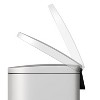 2.6 Gallon/10 L Slim Bathroom Trash Can with Lid, Step-on Garbage Can for Kitchen with Removable Inner Bucket, Rear Handle, Soft Close Lid - 3 of 4