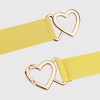 Anna-Kaci Women's Elastic Waist Belt with Gold Heart Buckle - 3 of 3