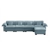 NicBex L-Shaped Sectional Sofa Large and Deep 3-Seat Sofa Couch with Storage Seats and Storage Ottomans, Modern Velvet Sofa with Soft Backrest - 4 of 4