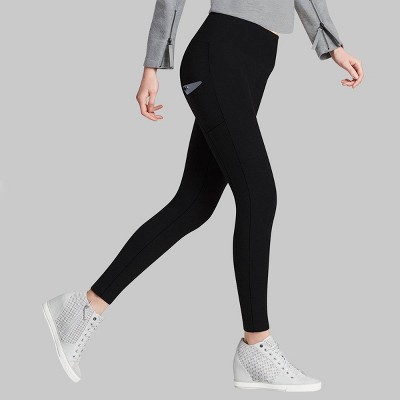 Hanes Ecosmart Women's High-waist Cotton Blend Shaping Leggings - Black :  Target