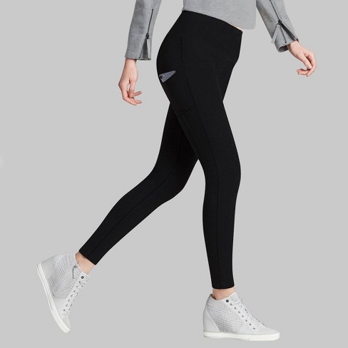 Hanes Slim Straight Tech Pocket Leggings - Black L : Target