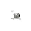 Black Bow Jewelry Triangle Block, Number 8 Sterling Silver Bead Charm - 2 of 3