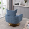 Swivel Accent Chair, Upholstered 360°Barrel Chair, Comfy Sofa Reading Chair, Single Armchair with Pillow for Living Room Bedroom Office Nursery - 3 of 4