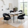 SEYNAR Mid Century Modern Velvet Upolstered Open-Back Dining Chair Set of 4 - 2 of 4
