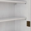 NicBex Double Glass Door Wall Cabinet, Triple Shelf Bathroom Storage w/ Towel Bar for Living Room Bathroom Kitchen Dining Room - 4 of 4