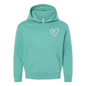 The Juniper Shop Embroidered Hand Drawn Heart Youth Graphic Hoodie - 1 of 3