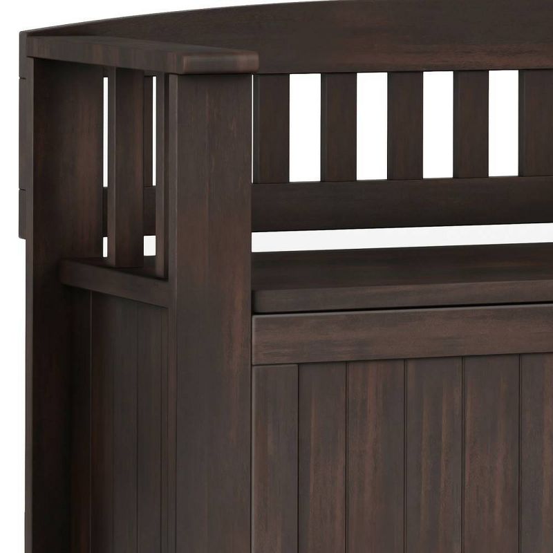 Normandy Small Entryway Storage Bench Brunette Brown - Wyndenhall, 4 of 13