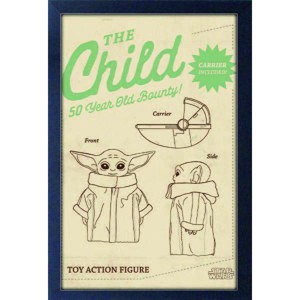 Pyramid America Star Wars: The Mandalorian - The Child 50th Years 11" x 17" Print Framed - 1 of 1
