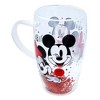 Silver Buffalo Disney Mickey and Minnie Hearts & Diamonds Confetti Glass Mug | Holds 15 Ounces - 3 of 4