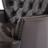 32.5" PU Upholstered Accent Chair with Solid Wood Legs and Vintage Design - 4 of 4