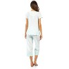 Casual Nights Women's Dot Short Sleeve Capri Pajama Set - 3 of 4
