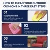 Outdoor Chair Cushion 6 Sets - 22" *25" Patio Furniture Cushions with Removable Cover, 28D High Density Sponge Filling Outdoor Patio Cushions - 3 of 4