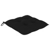 vidaXL - 4X Solid Teak Outdoor Patio Folding Chairs with Black Cushions for Garden/Terrace/Patio, 21.7" W x 23.6" D x 35" H - 4 of 4
