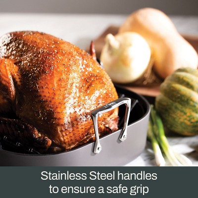 All-Clad 13 x 16 Inch Black Nonstick Roaster with Rack