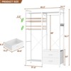 Aheaplus Garment Rack Heavy Duty Clothes Rack Free Standing Closet Organizer with Shelves and 2 hanging Rods - 4 of 4
