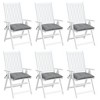 vidaXL Chair Cushions 6 pcs Gray 15.7"x15.7"x2.8" Oxford Fabric - 4 of 4