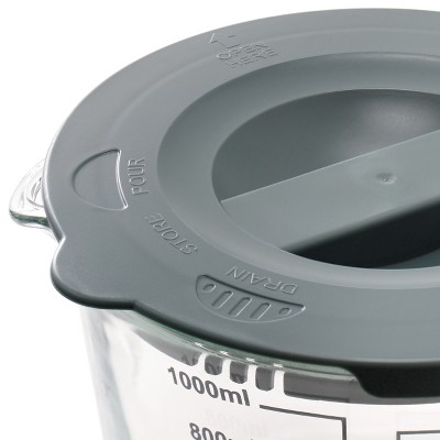 Oster 4 Cup Clear Glass Measuring Cup with Snap Lid