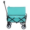 HTUTWOO Collapsible Folding Duty Utility Cart Wagon,Outdoor Garden Wagon Cart with All-Terrain Wheels,for Camping 225 lbs Weight Capacity - 2 of 4
