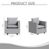 Cozy Modern Linen Accent Chair with Soft Seat and Back Cushion, Comfortable Sofa Chair for Living Room or Reading Corners-The Pop Home - 4 of 4