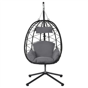 XINGHANZHENXUAN Patio Accent Chairs, Hanging Swing Chair, Patio Hammock Chair for Balcony, Living Room, Bedroom - 1 of 4