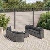 vidaXL Patio Sofa Set with Cushions Lounge Setting Outdoor Furniture Poly Rattan - Gray 8 Piece - 2 of 4