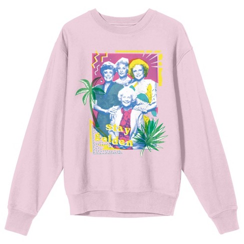 Golden Girls Pastel Art Crew Neck Long Sleeve Cradle Pink Women s Sweatshirt large Target