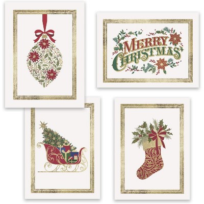 Masterpiece Studios 16-count Boxed Assorted Christmas Cards, 4 Each Of ...